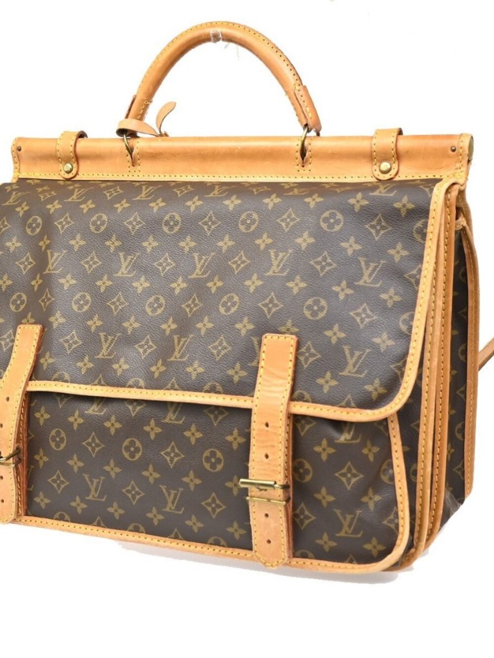 LOUIS VUITTON LV Sac Kleber Shoulder Bag Monogram Leather Brown M58122 13KC407 - Picture 3 of 16